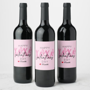XOXO Happy Galentine's Day Wine Label