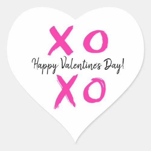 XOXO _ Happy Valentines Day Heart Heart Sticker