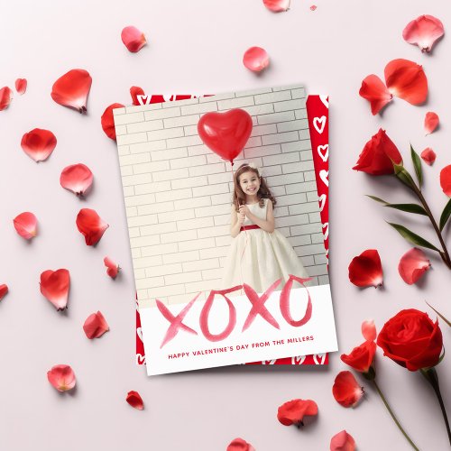XOXO Happy Valentines Day Photo Card
