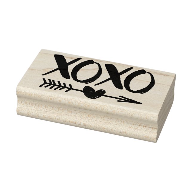 XOXO Heart Arrow Rubber Stamp (Stamp)