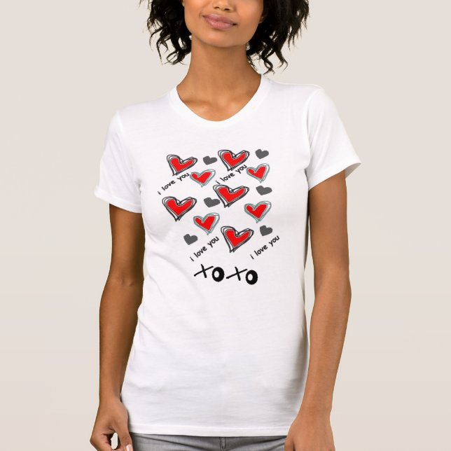 xoxo HEART DESIGN T-Shirt (Front)