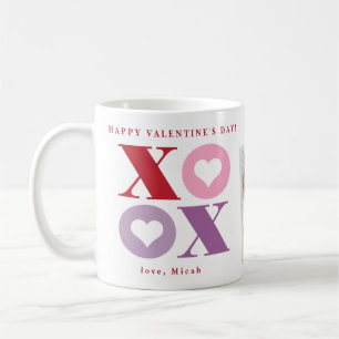 Xoxo Heart Happy Valentine's Day Two Photo Coffee  Mug