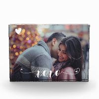 XOXO Heart Personalized Photo Custom Family Block
