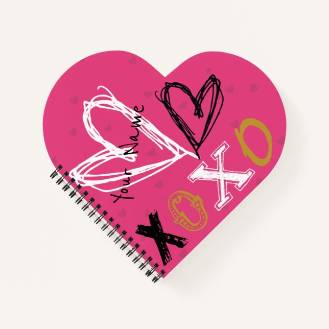 XOXO Heart Shape Notebook (Front)