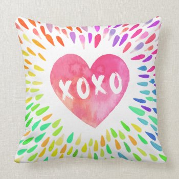Xoxo Heart Throw Pillow by byDania at Zazzle
