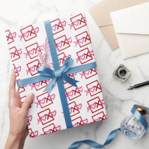 XOXO Heart Valentines Day Love Wrapping Paper