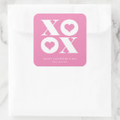 xoxo heart valentine's day square sticker (Bag)