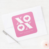 xoxo heart valentine's day square sticker (Envelope)