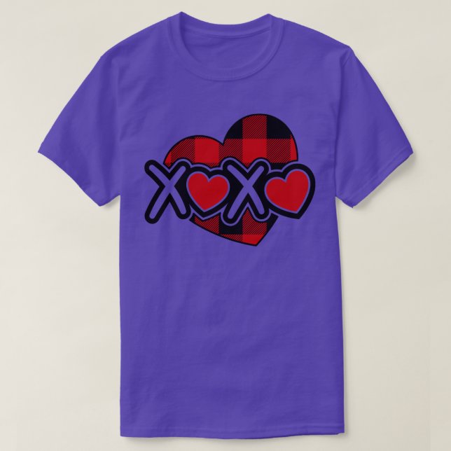 XOXO Heart Valentines Day T-Shirt (Design Front)