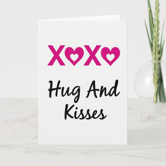 Xoxo Heartfelt Kisses Card (Front)