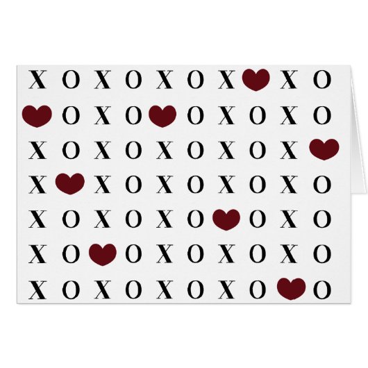 XOXO Hearts Cards (Front Horizontal)