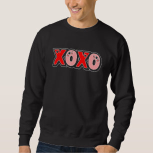 XOXO Hearts Valentine's Day Funny Matching Couple  Sweatshirt