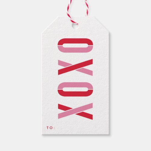 XOXO  Holiday gift tags Pack of gift tags