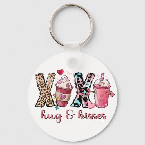 XOXO Hug  Kisses Valentine  Valentines Day Keychain