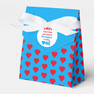 XOXO Hugs and Kisses 1st Birthday Favor Boxes