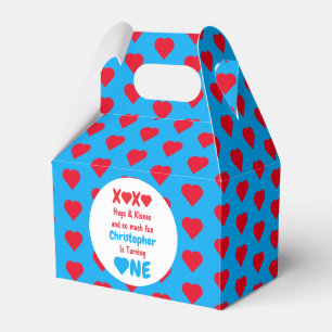 XOXO Hugs and Kisses 1st Birthday Favor Boxes