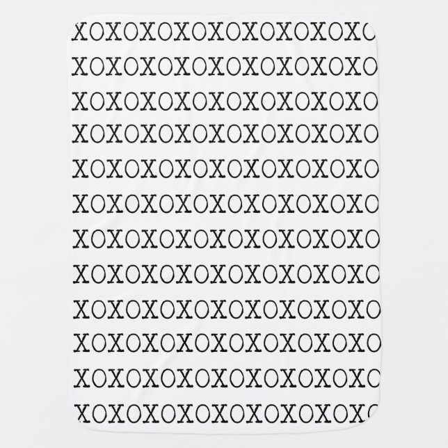 XOXO Hugs and Kisses Baby Blanket Gift (Front)