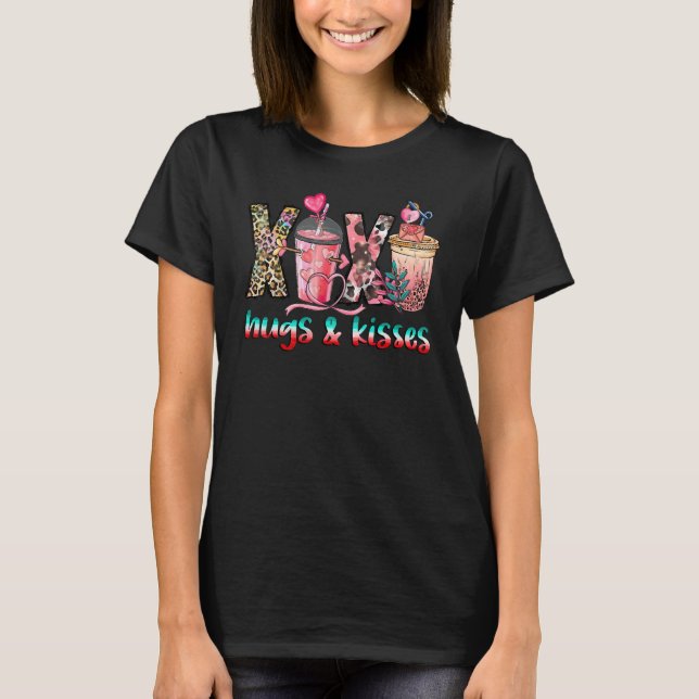 Xoxo Hugs And Kisses, Funny Valentine's Day Patter T-Shirt (Front)