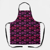 xoxo hugs and kisses pink purple apron (Front)
