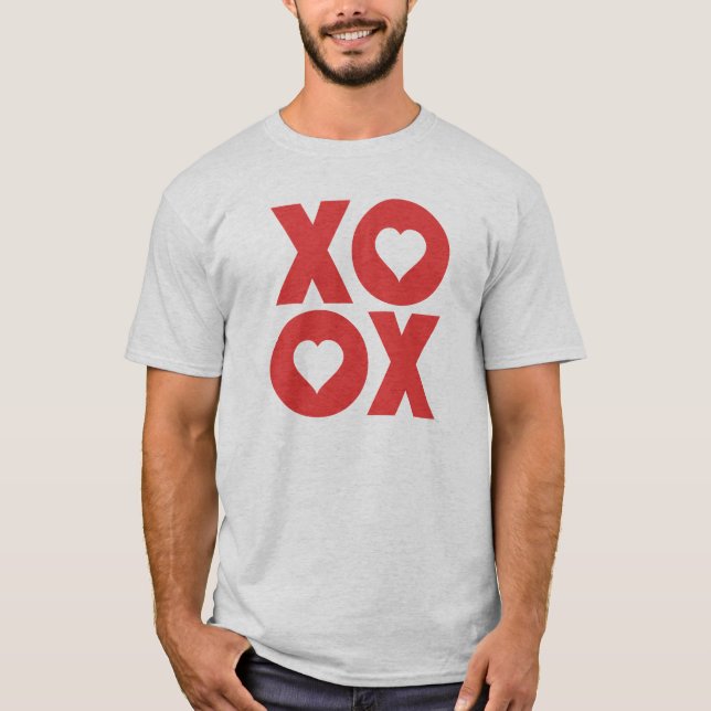 XOXO Hugs and Kisses Valentine's Day T-Shirt (Front)