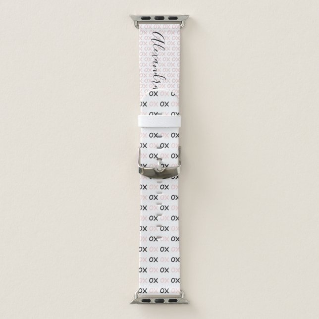 XOXO Hugs Apple Watch Band in Pink and Black (Band)