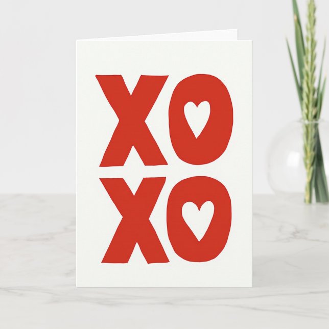Xoxo Hugs Kisses Love Card (Front)