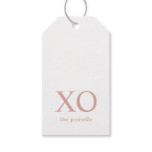 XOXO Hugs & Kisses Simple Blush Pink Minimalist