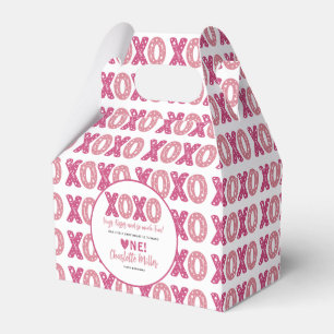XOXO Hugs & Kisses Valentine's Day 1st Birthday Favor Boxes