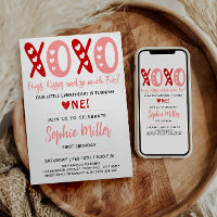 XOXO Hugs & Kisses Valentine's Day 1st Birthday