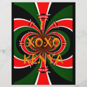 XOXO I Love Kenya Black Red Green National Flag   (Front)