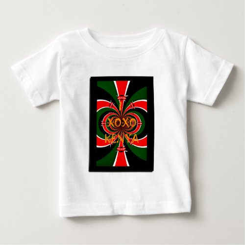 XOXO I Love Kenya Black Red Green National Flag   Baby T_Shirt