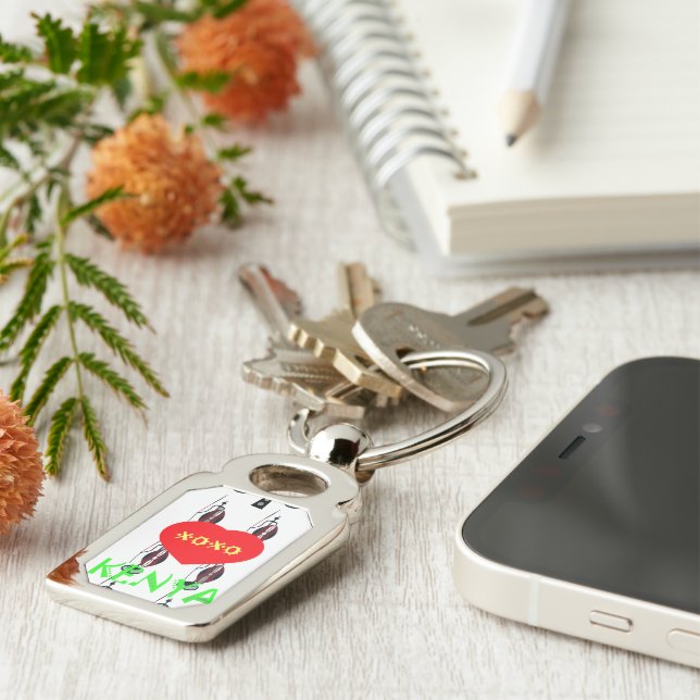 XOXO I Love Kenya Keychain (Side)