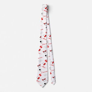 XOXO, I love you and hearts Neck Tie