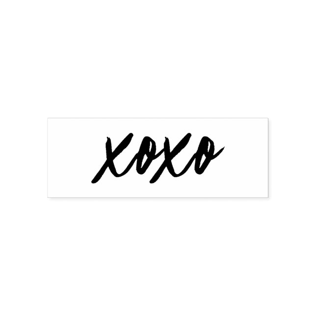 xoxo in Modern Script Typography Self-inking Stamp (Design)