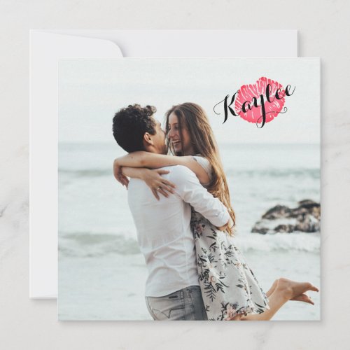 XOXO Kiss Add Your Photo Personalized Postcard