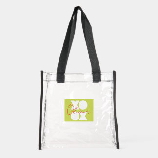 XOXO - large logo design in white Clear Tote Bag