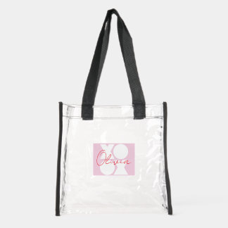 XOXO - large logo design in white Clear Tote Bag