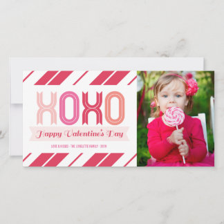 XOXO Love And Kisses Valentine's Day Photo Cards