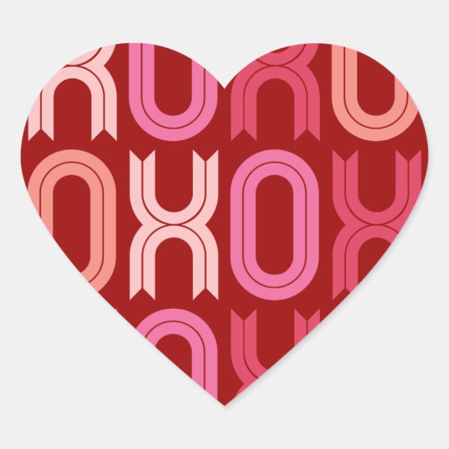 XOXO Love And Kisses Valentine's Day Stickers (Front)