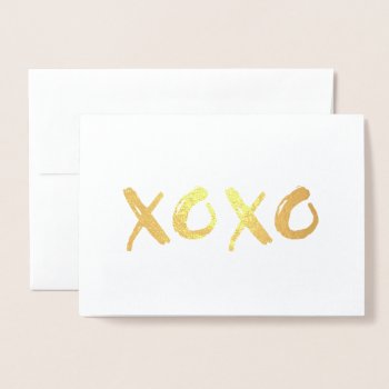 Xoxo Love Anniversary Foil Card by bridalwedding at Zazzle