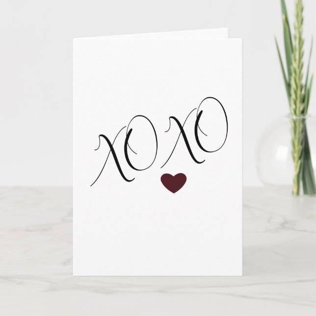 XOXO Love Heart Card (Front)