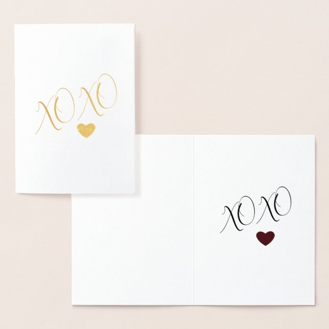 XOXO Love Heart Foil Card (Display)