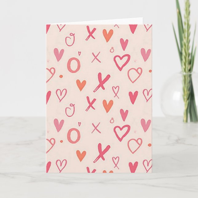 Xoxo Love Hearts Card (Front)