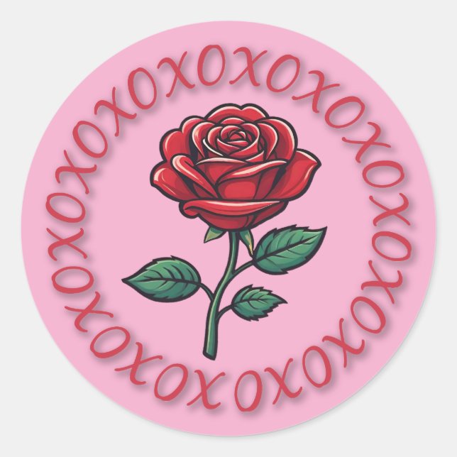 XOXO Love Rose Stickers (Front)
