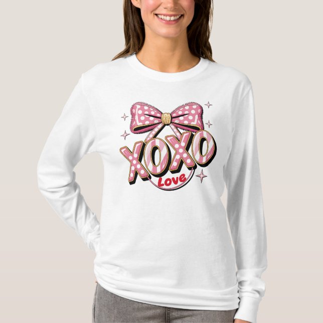 XOXO Love Valentines Day T-Shirt (Front)