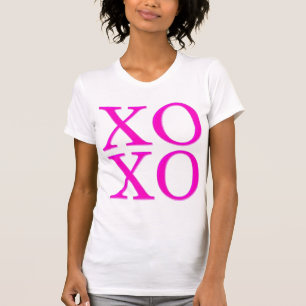 XOXO/Neon Pink/Modern Brush Script T-Shirt