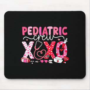Xoxo Nurse Pediatric Crew Nurse Valentine Leopard  Mouse Pad