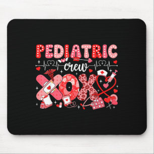 Xoxo Nurse Pediatric Crew Nurse Valentine Leopard  Mouse Pad