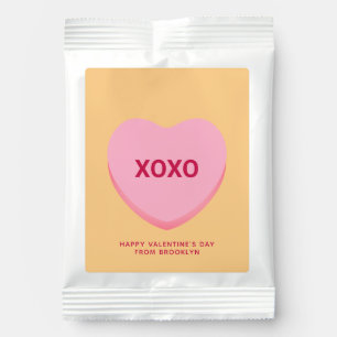 XOXO orange pink conversation heart Valentine's Margarita Drink Mix