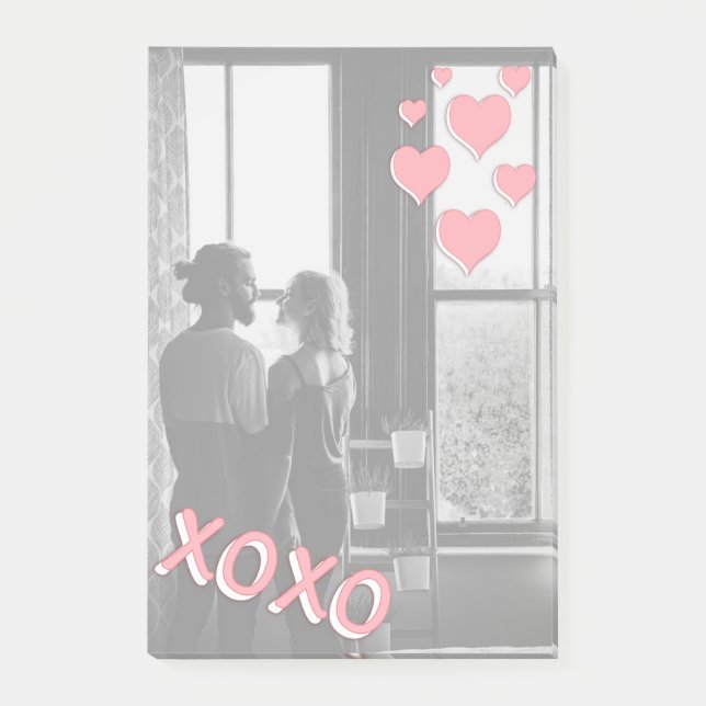 XOXO - Personalized Photo Valentine's Post-it Notes (Front)